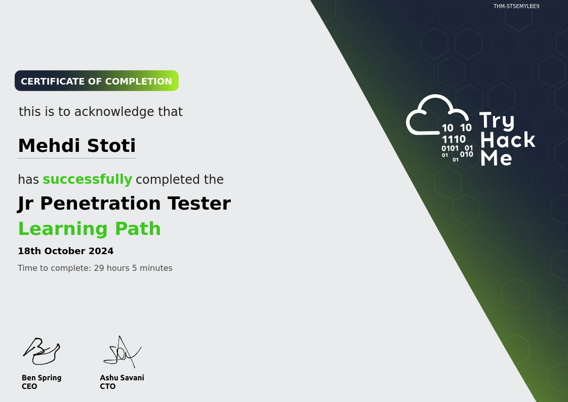 Jr Penetration Tester Image